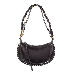Isabel Marant Oskan Moon Leather Hobo Bag, Black